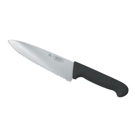 Нож поварской 25 см волнистое лезвие   черная ручка P.L. Proff Cuisine