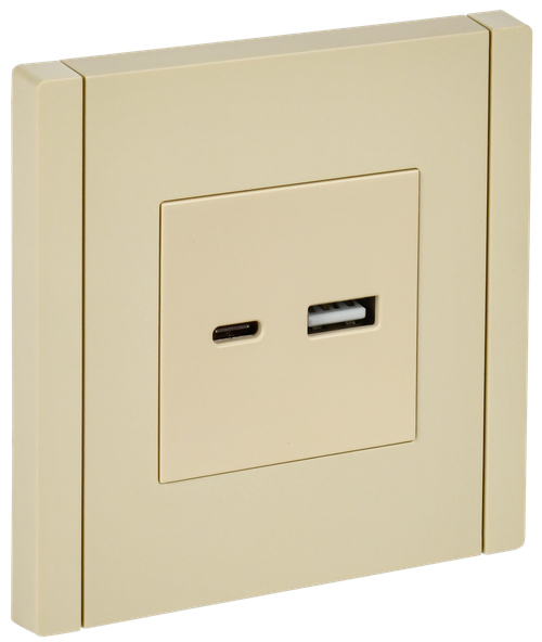 FORTE&PIANO Розетка USB A+C 3,1А FP450 ваниль IEK
