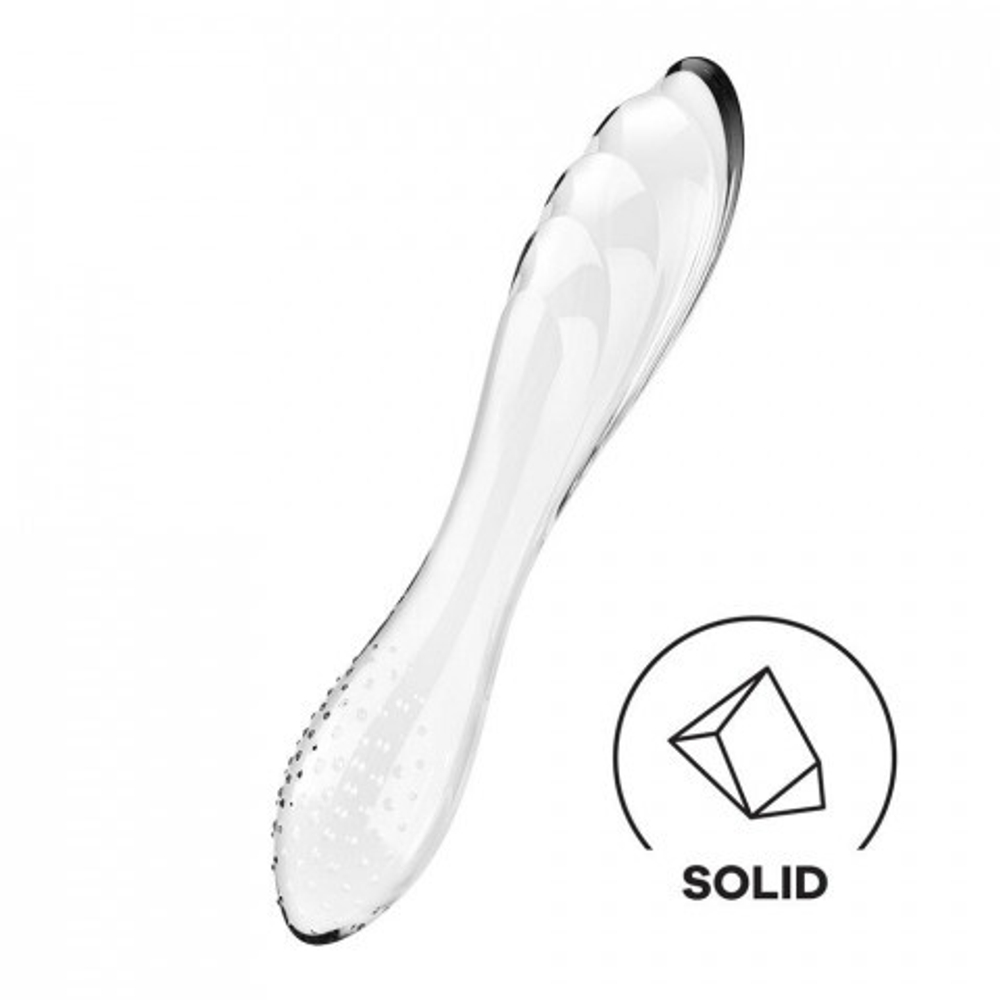 Стеклянный фаллоимитатор Satisfyer Dazzling Crystal (18,2×3,6 см) прозрачный