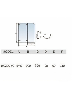 Ограждение на ванну WeltWasser  WW100 Арт. 100ZD2-90 10000003477 прямоугольная-ассиметричная