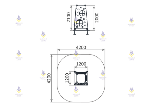 Стенка для перелезания тип 4