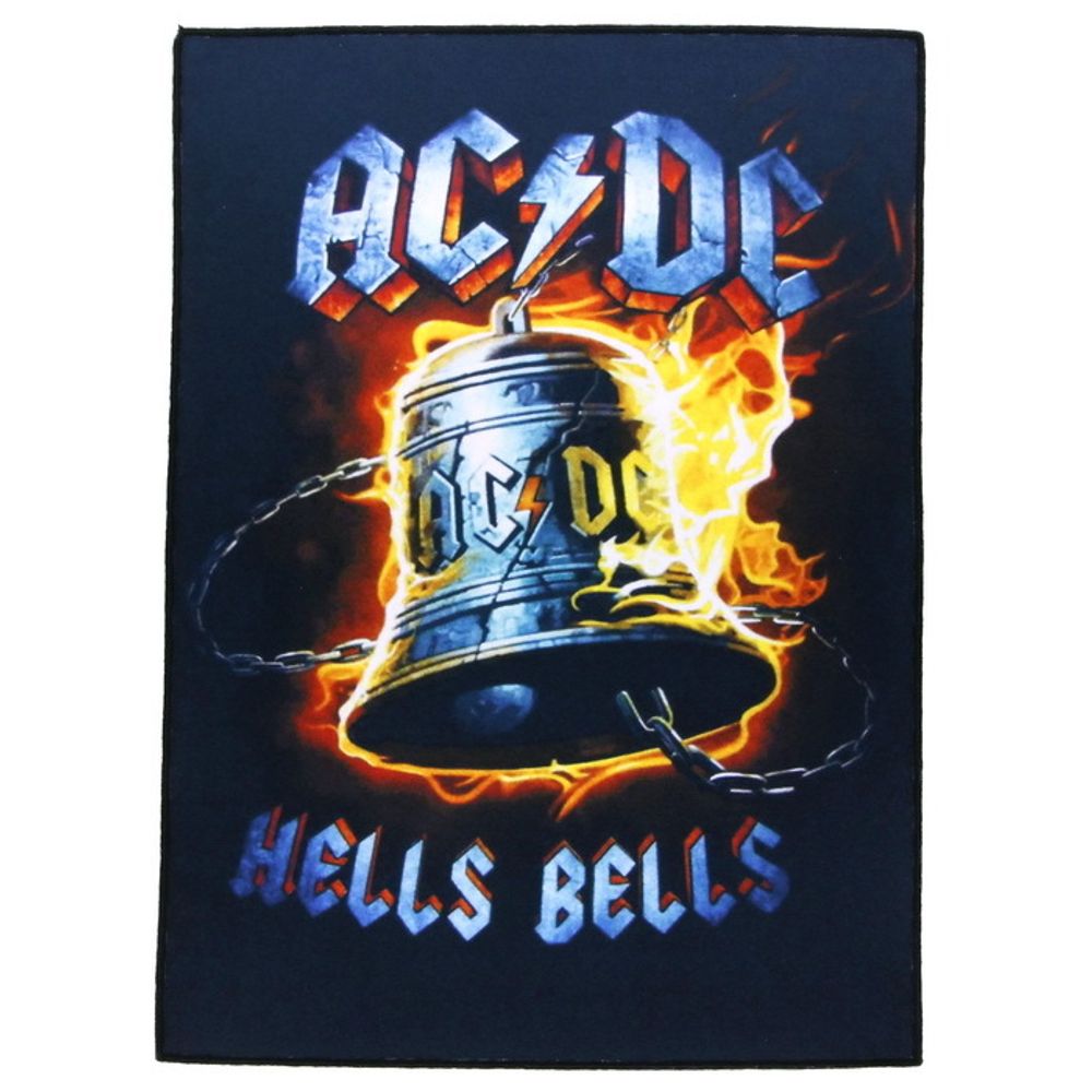 Нашивка спиновая AC/DC Hell&#39;s Bells колокол в огне (243)