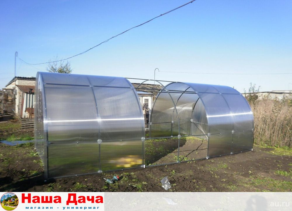 Теплица Усиленная &quot;Стандарт Делюкс&quot; 3х6 метров (каркас + поликарбонат 4 мм ) магазин Наша Дача