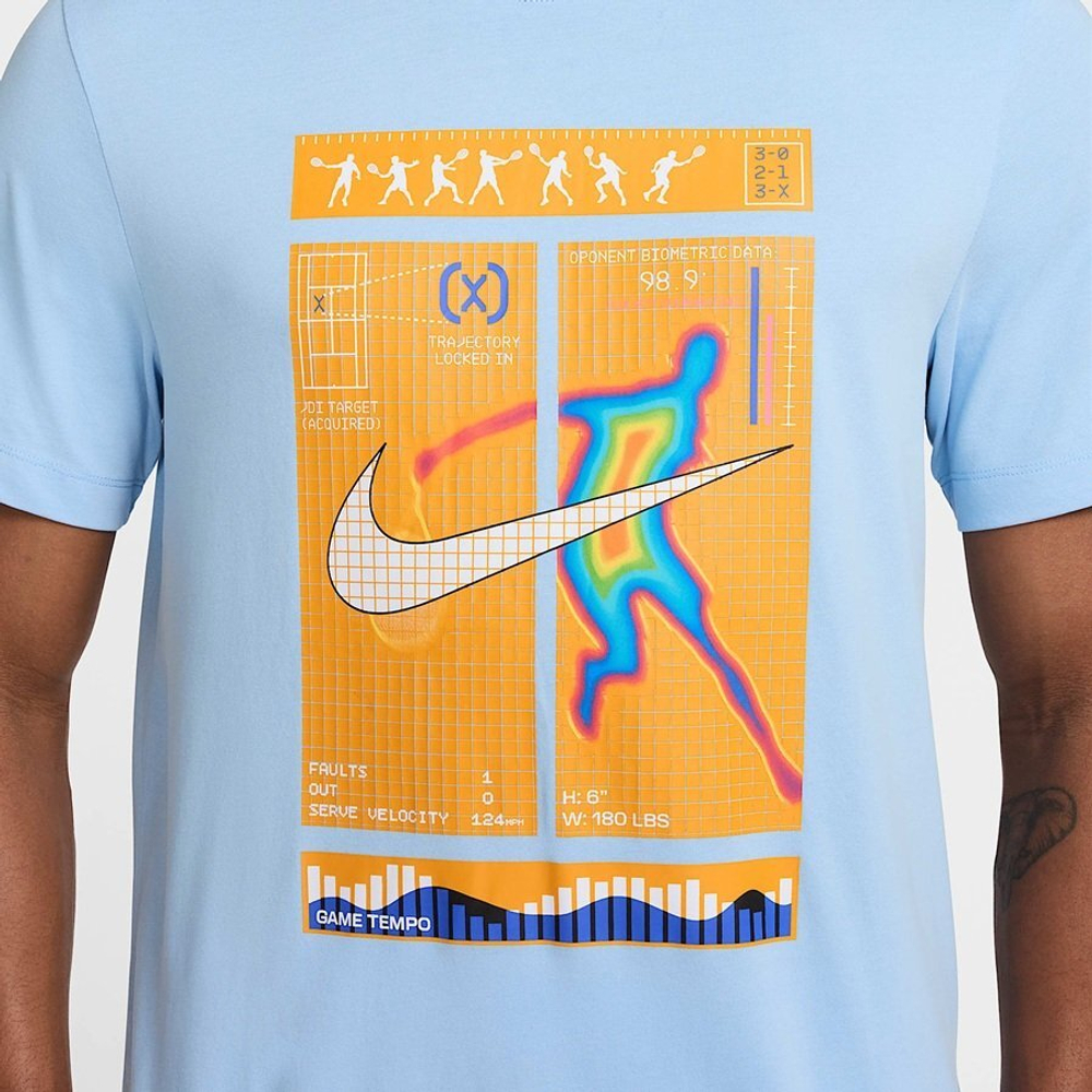 ОДЕЖДА ДЛЯ ТЕННИСА Мужская, Футболка NIKE COURT HEATMAP GRAPHIC TEE .