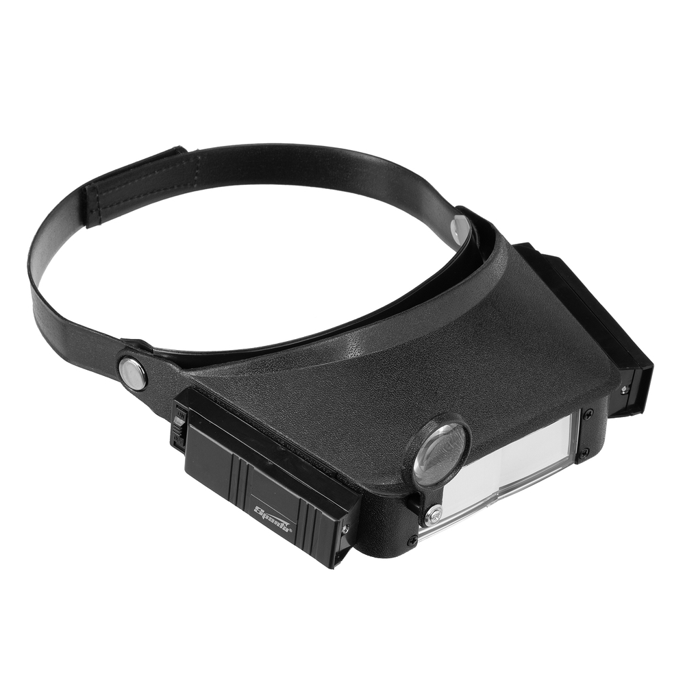 Лупа с дополнительными линзами, с подсветкой, для закрепления на голове Sparta 913825