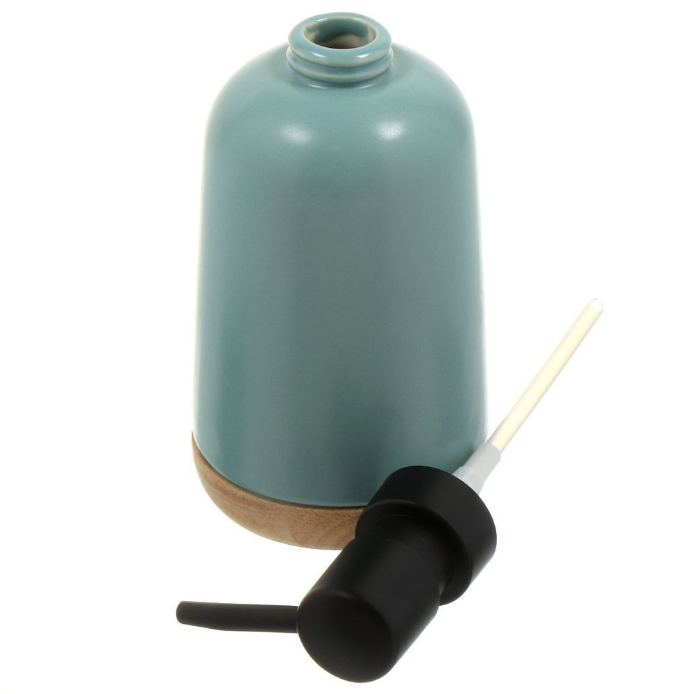 Дозатор для жидкого мыла, Бамбук, керам, 7.6x12/17.5 см, бирюз, CE2504CA-LD