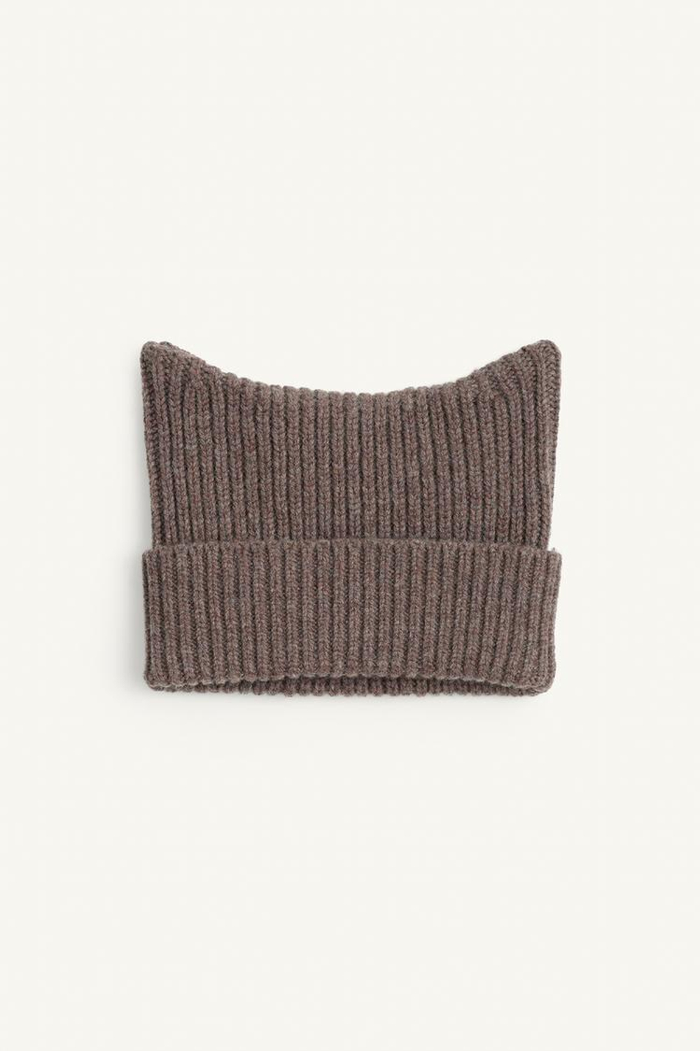 ZARA ВЯЗАНАЯ ШАПКА, КРОТОВО-КОРИЧНЕВЫЙ