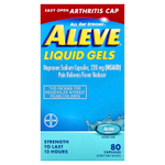 Aleve, Напроксен натрия в капсулах, жидкие гели, 220 мг, 80 капсул