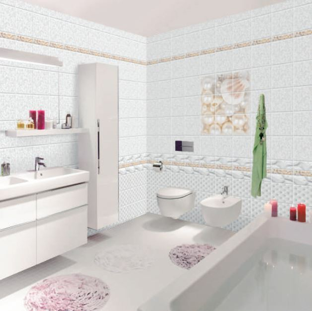 Панель ПВХ фотопечать Элеганс жемчуг 2700х250мм