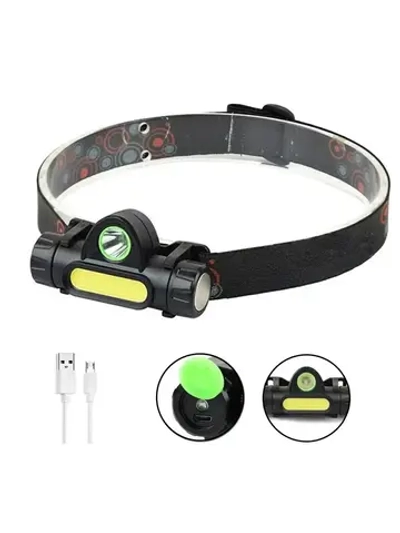 Фонарь налобный светодиодный аккум HT-669