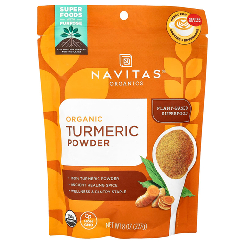 Navitas Organics, органический порошок из куркумы, 224 г (8 унций)