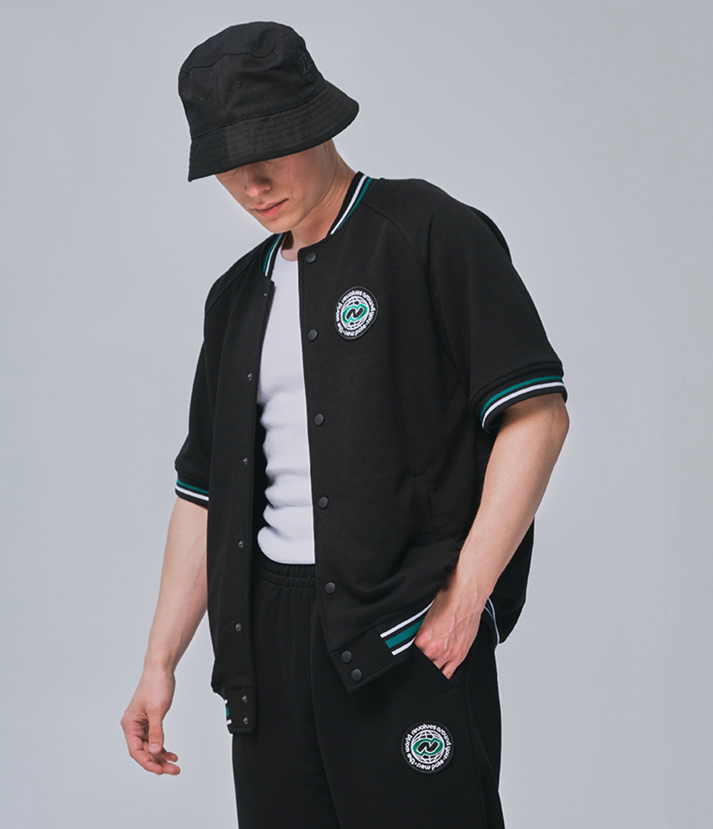 Short Sleeve Bomber Черный
