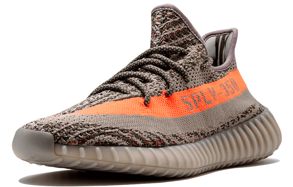 Adidas originals Yeezy Boost 350 V2 gray orange 1.0 "Beluga" shock absorption, non-slip, wear-resistant low-cut sports casual shoes for men and women the same style