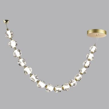 5085/64L L-VISION ODL25 557 золото/прозрачный/металл/акрил Подвес- бусы LED 64W 4000K 3200Лм JEMSTONE