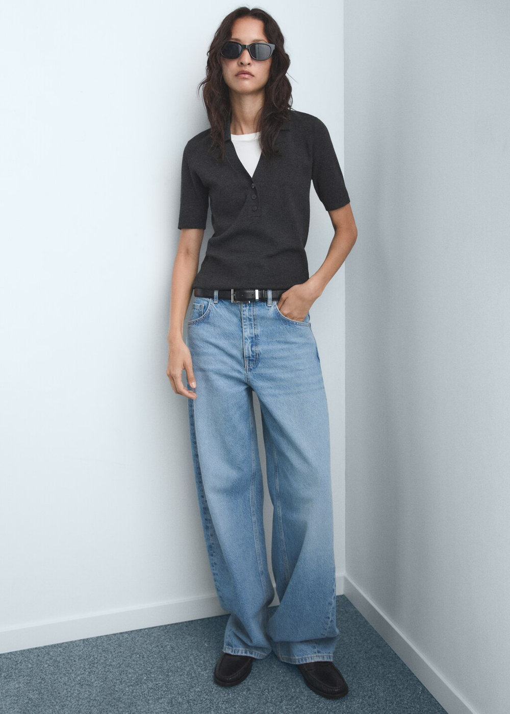 Джинсы barrel со средней посадкой