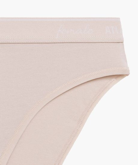 Женские трусы спорт (3шт) Atlantic 3LP-218E, экрю + бежевый + черный