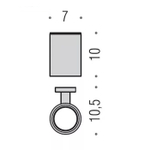 Стакан Colombo Plus W4902.GM подвесной графит матовый
