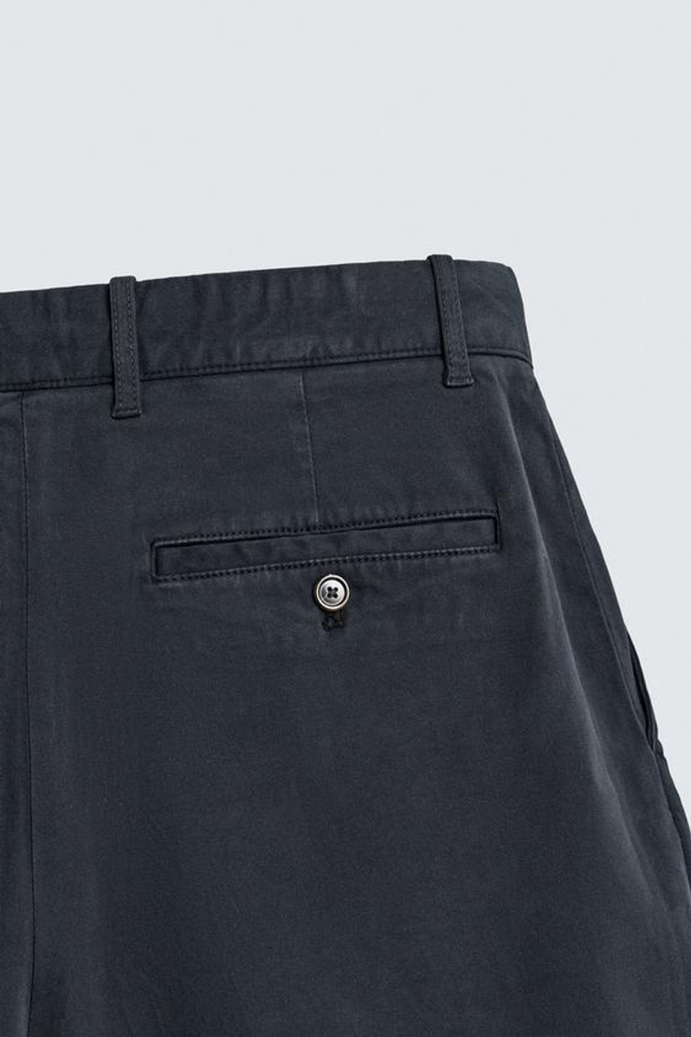 ZARA ШОРТЫ ЧИНОС REGULAR FIT СО СКЛАДКАМИ, МОРСКОЙ СИНИЙ