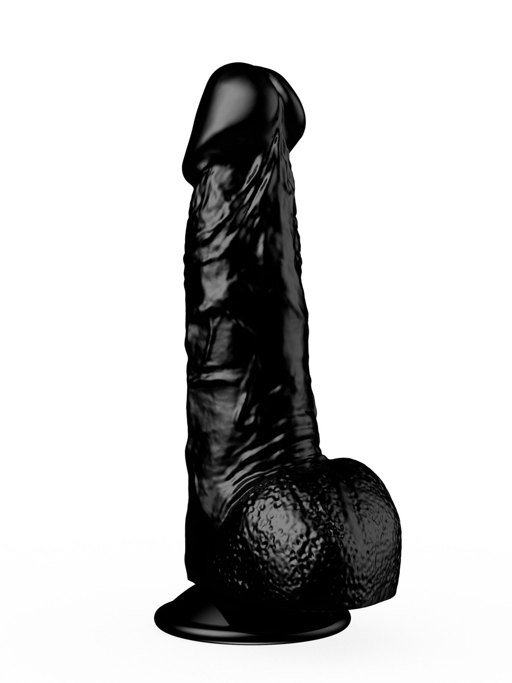 Фаллоимитатор LOVETOY реалистичный чёрный на присоске 17,8 см