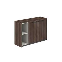 RF.324.DA.DA.PG.L / Шкаф низкий со стеллажом, 1240х410х842 / корпус: дуб адриа, фасады: дуб адриа