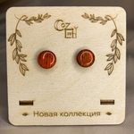 Серьги с ювелирной смолой Круглые
