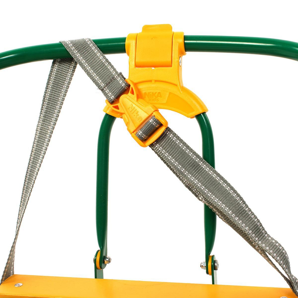 Санки "Nikki 2 " складная спинка, ручка, цвет зеленый