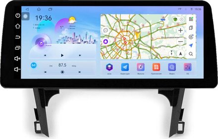 Магнитола Toyota Camry 50 2011-2014 (рамка черная глянцевая 10) - FarCar монитор 12.3" 2K QLED на Android 14, TS10, CarPlay, 4G SIM-слот