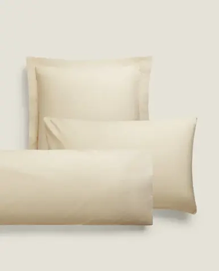 ZARA HOME (200 НИТЕЙ) НАВОЛОЧКА ИЗ ПЕРКАЛЯ, ПЕСОЧНЫЙ