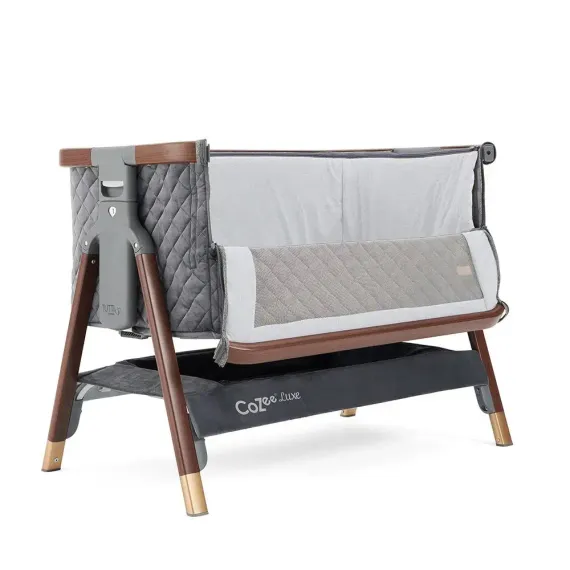 Колыбель приставная Tutti Bambini CoZee Luxe Walnut Slate с колесами