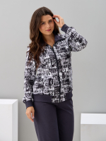 Костюм с брюками КБ-184/белый-антрацитгазета