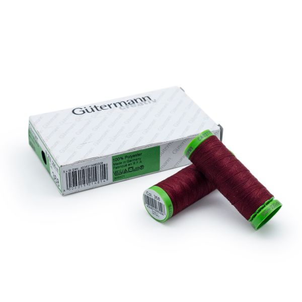 Нитки для тонких тканей Gutermann Extra Fine 150 (200 метров), 5 кат. | 368 бордо