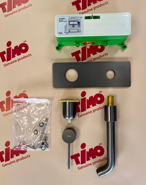 Смеситель для раковины встроенный Timo Saona 2371/18SM черное золото