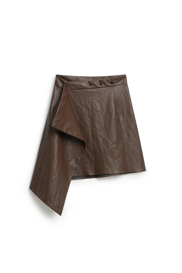 Юбка-баска экокожа BROWN
