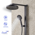 Душевая стойка Ceruttispa НЕВИО (NEVIO) цвет графит, с LED подсветкой