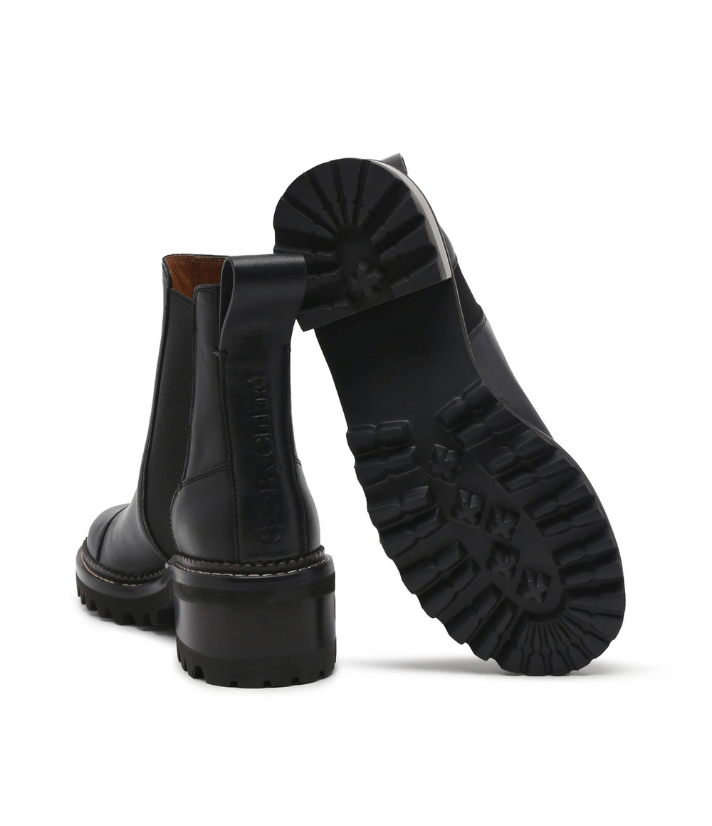 Кожаные ботильоны mallory See By Chlo\u00e9 - черный(SB33082A 14000)
