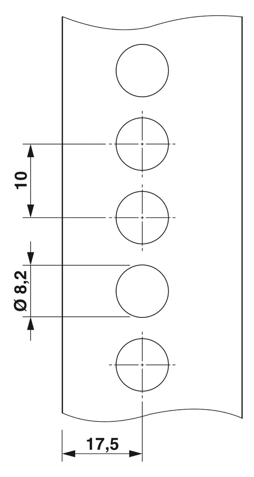 0709246 - VDFK 4/K GNYE - Проходная клемма через стенку