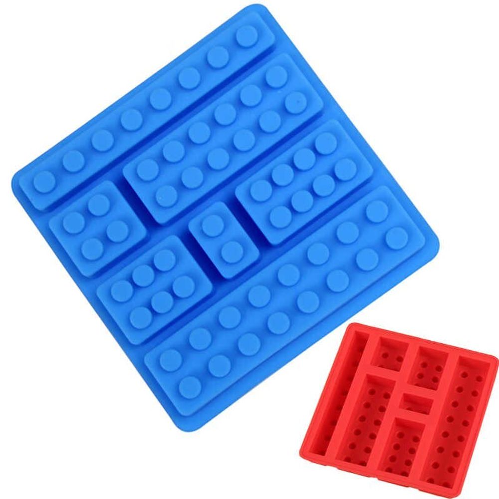 Форма для шоколада Лего Микс 7шт, цветной силикон (Китай)