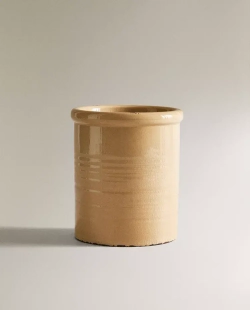 ZARA HOME КЕРАМИЧЕСКАЯ ВАЗА, БЕЖЕВЫЙ