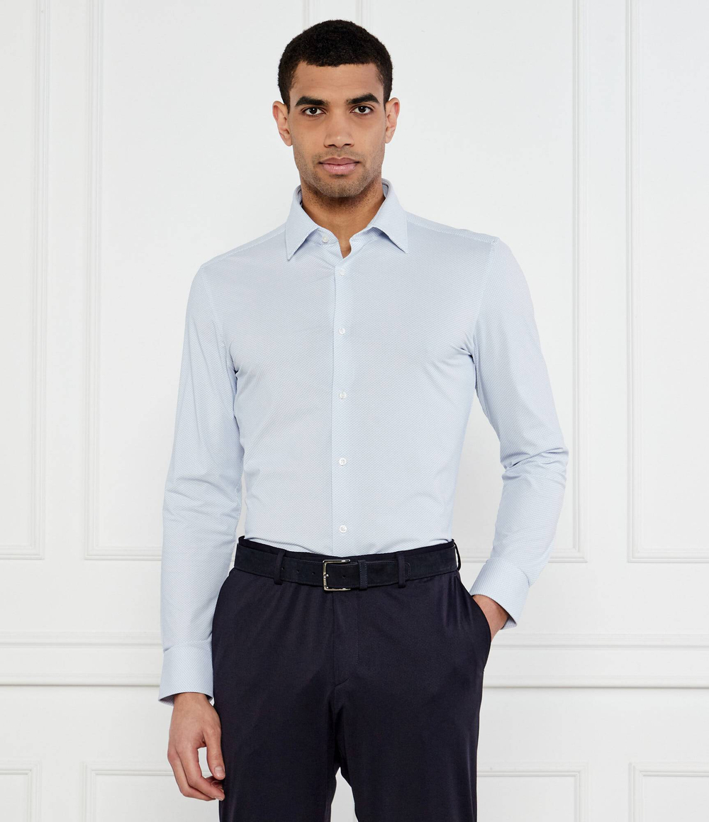 Рубашка P-HANK-kent-C1-222 BOSS BLACK - голубой(50539431)