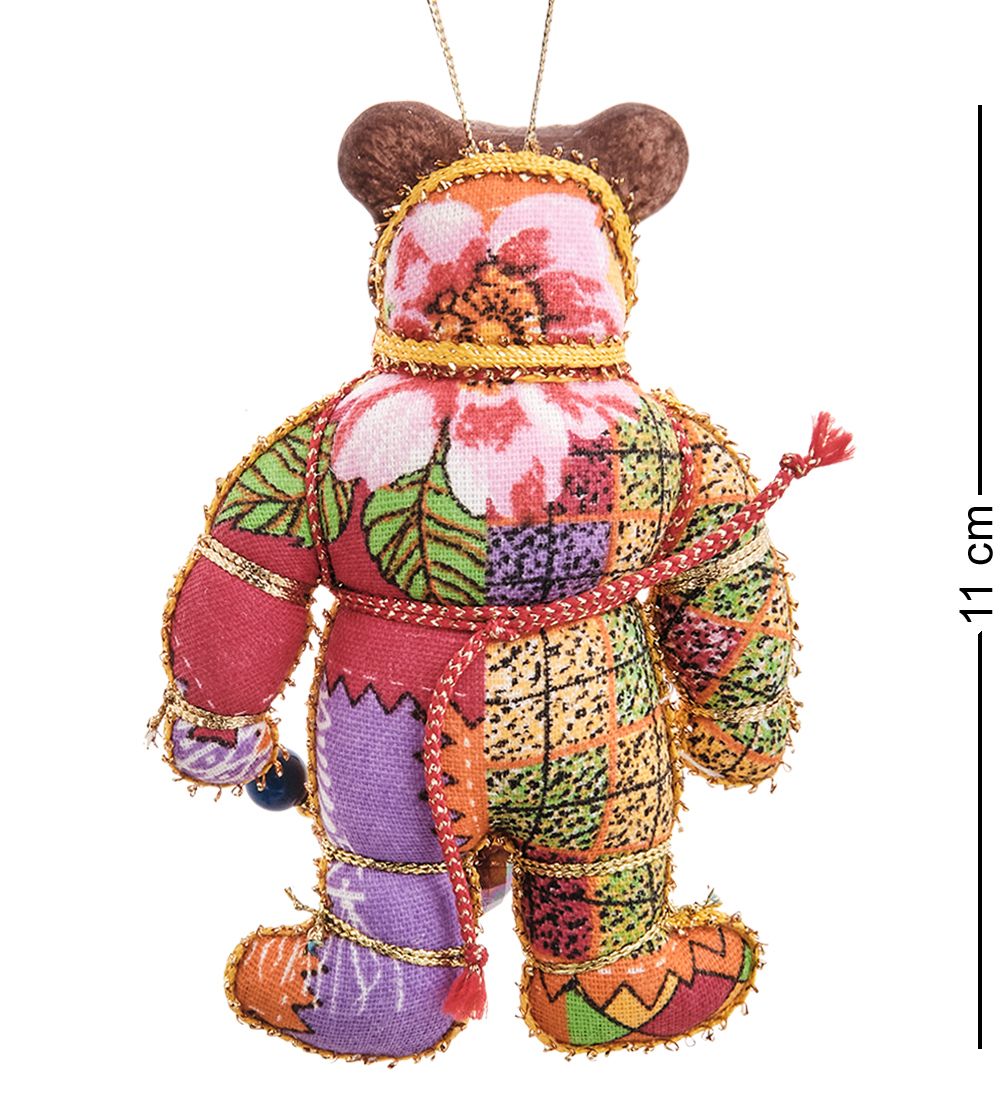 RK-829/1 Кукла подвесная «Медвежонок с бусами»