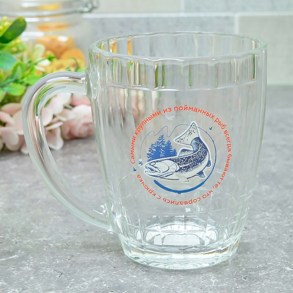 Кружка пивная 500мл "Ностальгия" На рыбалке