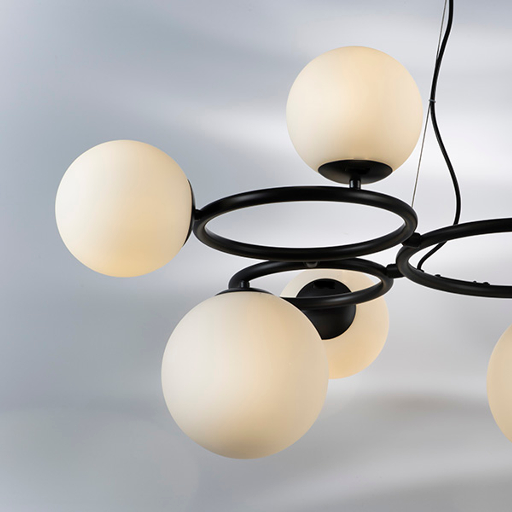 815097 Люстра GLOBO 9х40W G9 МАТОВЫЙ ЧЕРНЫЙ