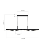 SL1018.403.04 Светильник подвесной ST-Luce черный/прозрачный LED 4*32W 4000K EUCLIDICS
