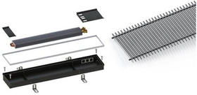 Конвектор внутрипольный itermic ITTL 160 х 70 х 1100 (решётка роликовая, натуральный алюминий)