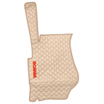 Ковры SCANIA 5 серии Р (автомат) (экокожа, бежевый, бежевый кант, красная вышивка)