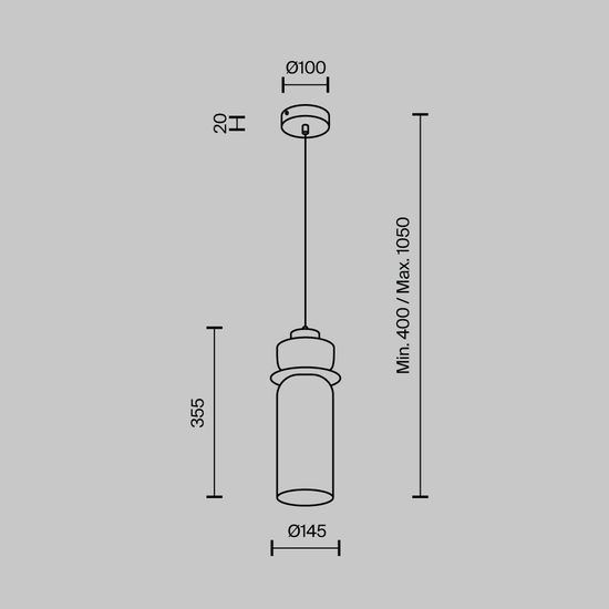Подвесной светильник MODESTYLE MS.1410.120 BS