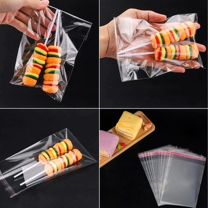 Пакеты 11х15+3 см. БОПП 100/500/1000 штук прозрачные с клеевым клапаном