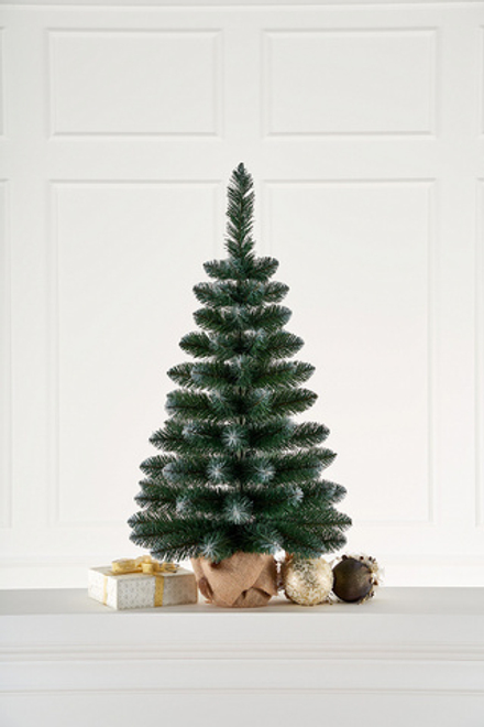 Ель настольная Канадская 0,5 м пенек + мешковина Пленка ПВХ МаксКристмас