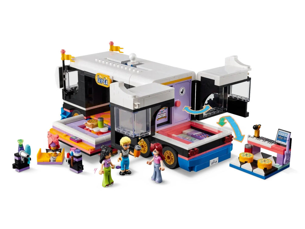 Конструктор LEGO Friends 42619 Автобус для гастролей поп-звездной музыки