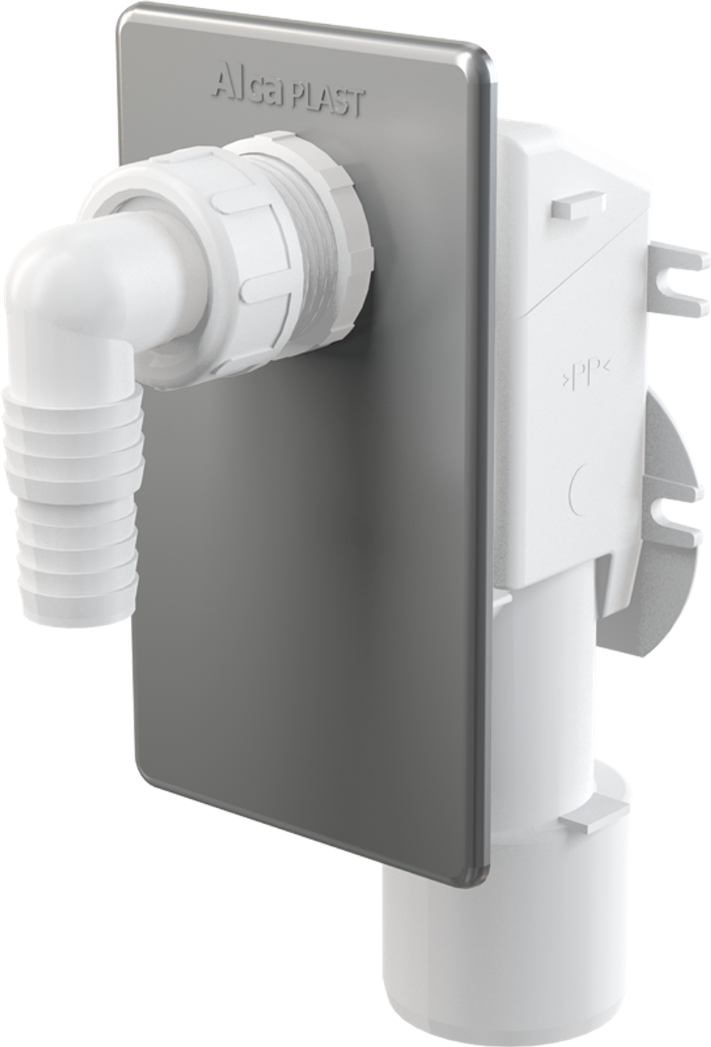 Сифон для стиральной машины Alcadrain под штукатурку, хромированный (APS3)